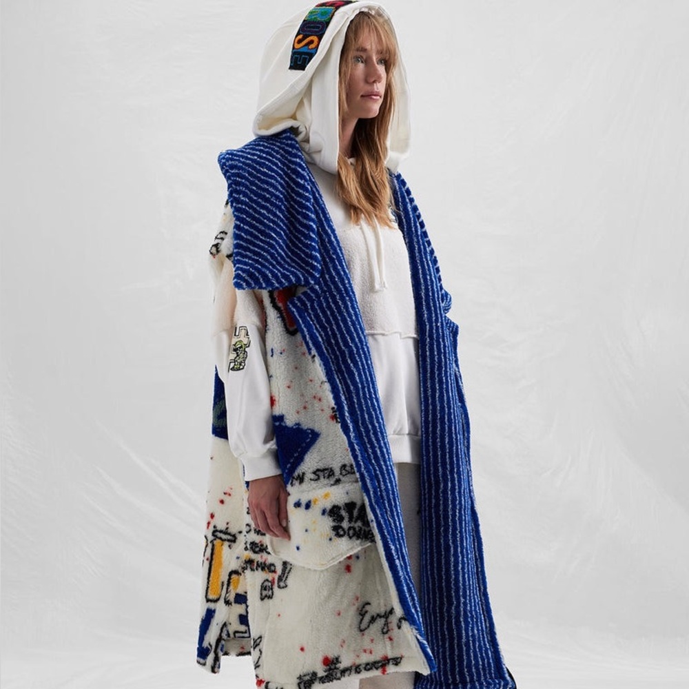 VDR Hooded Fleece Graphic Jacket Cardigan